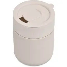 Serendipio Pimlico Ceramic Tumbler Cream Lid Open